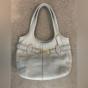 Coach Gray Leather Tote Bag